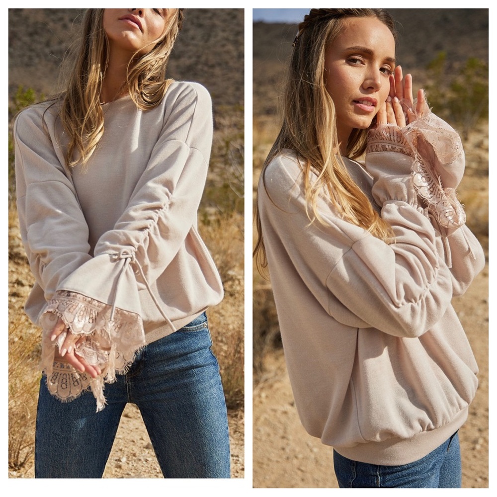 18 Boho Fabulous Lace Cuff Ruffled Long Sleeve - Picture 3 of 8